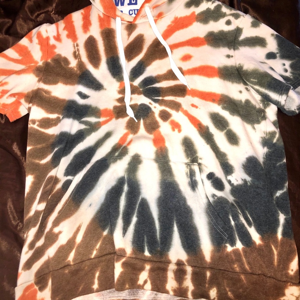 Tye Dye Short sleeve sweater RARE VNTG